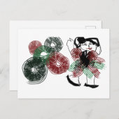 Dansen in pepermunt briefkaart (Voorkant / Achterkant)