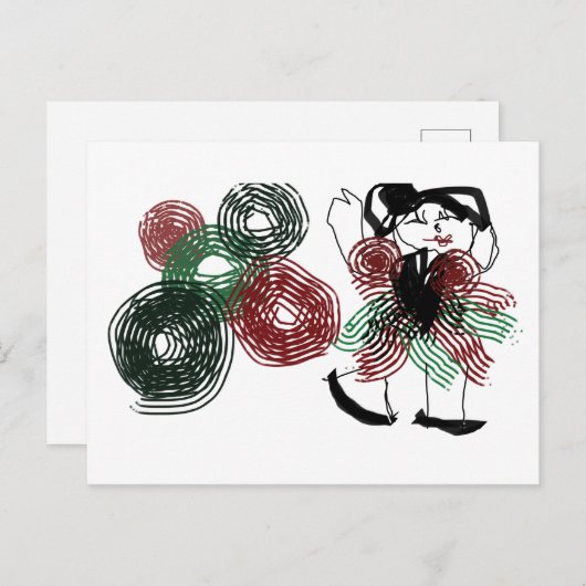 Dansen in pepermunt briefkaart (Voorkant / Achterkant)