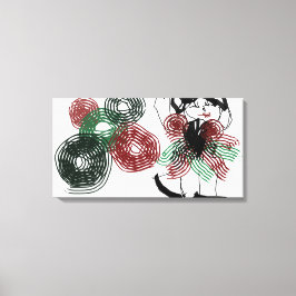 Dansen in pepermunt canvas afdruk