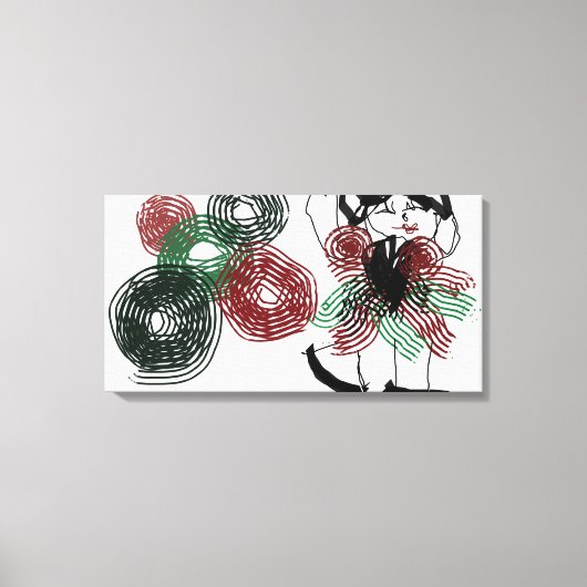 Dansen in pepermunt canvas afdruk (Voorkant)