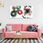 Dansen in pepermunt canvas afdruk (Insitu (Woonkamer))