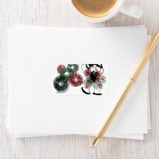 Dansen in pepermunt etiket (Insitu)