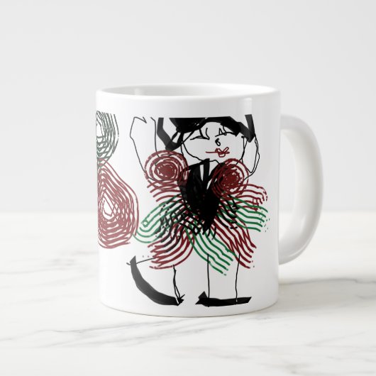 Dansen in pepermunt grote koffiekop (Voorkant rechts)