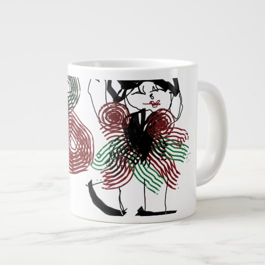 Dansen in pepermunt grote koffiekop (Voorkant rechts)