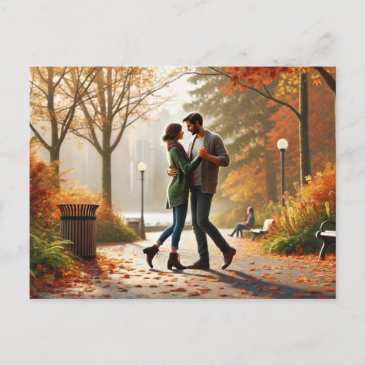 Dansen in Stanley Park Vancouver Herfst Briefkaart (Voorkant)