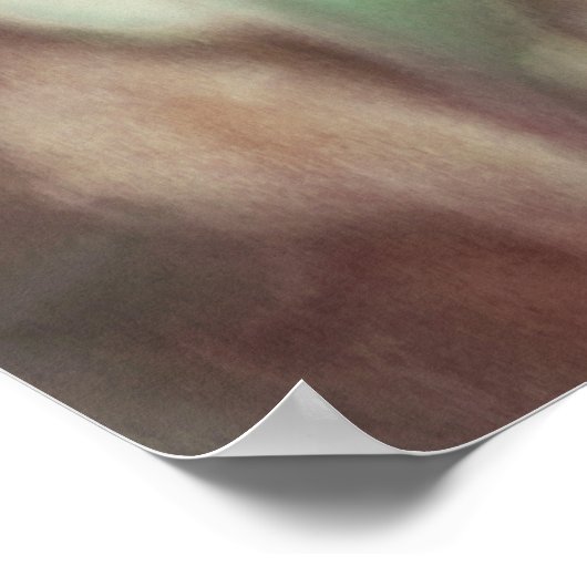 Dansen in Wind, rode schilderige droeve zachte blo Poster (Hoek)