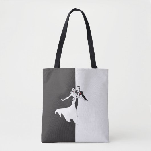 Dansen in zwart-wit tote bag (Voorkant)