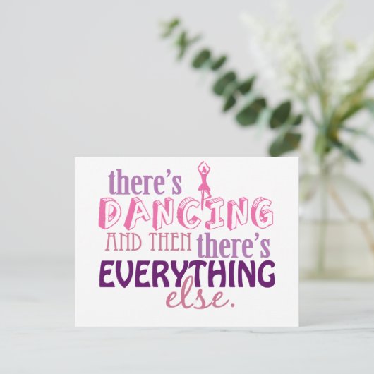Dansen is alles briefkaart (Staand voorkant)