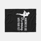 Dansen is als dromen fleece deken (Voorkant (Horizontaal))