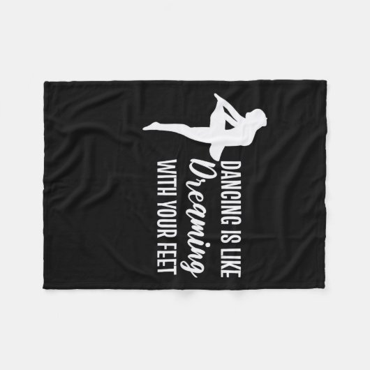 Dansen is als dromen fleece deken (Voorkant (Horizontaal))