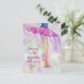 Dansen is als dromen met je voeten citaat briefkaart (Staand voorkant)