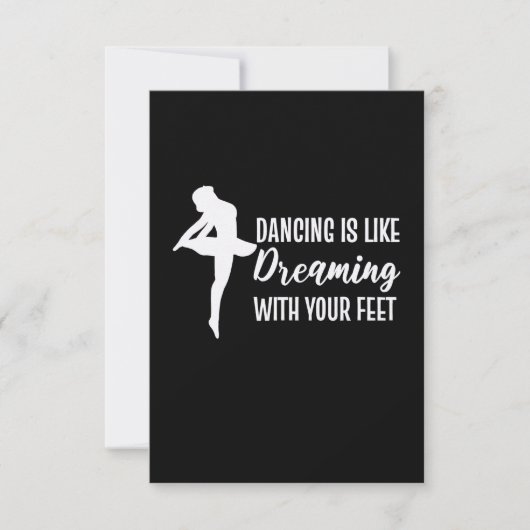 Dansen is als dromen RSVP kaartje (Voorkant)