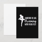 Dansen is als dromen RSVP kaartje (Voorkant / Achterkant)