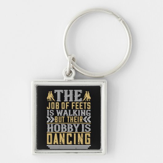 Dansen is de hobby van de rente sleutelhanger (Voorkant)
