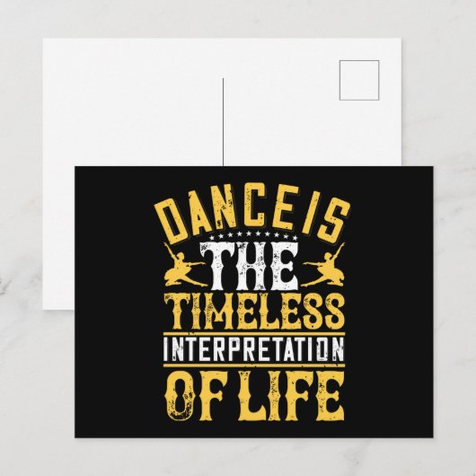 Dansen is de tijdloze interpretatie briefkaart (Voorkant / Achterkant)