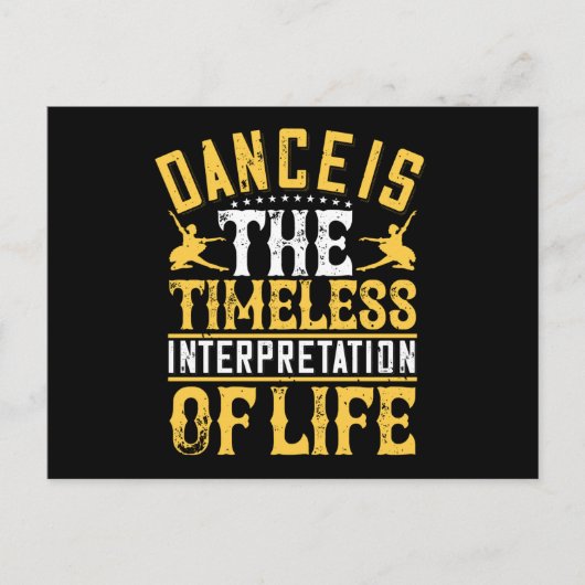 Dansen is de tijdloze interpretatie briefkaart (Voorkant)
