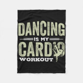 Dansen is mijn cardio workout cool grappig danscad fleece deken (Voorkant)
