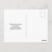 Dansen Kerstmis Bos Dieren Dank u Briefkaart (Achterkant)