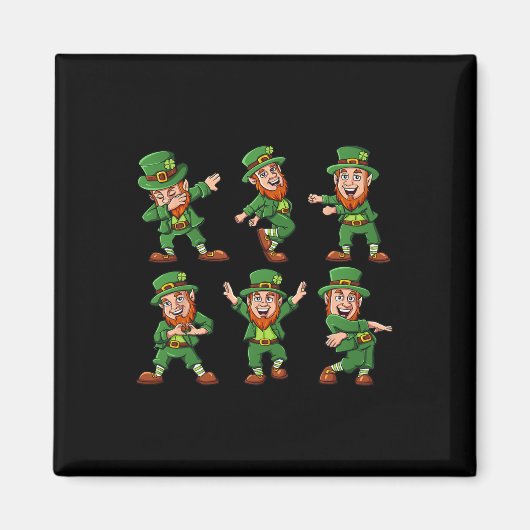 Dansen Leprechauns St Patrick's Day Fun Boys Meisj Magneet (Voorkant)