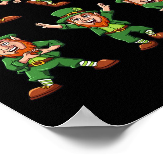 Dansen Leprechauns St Patrick's Day Fun Boys Meisj Poster (Hoek)