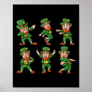 Dansen Leprechauns St Patrick's Day Fun Boys Meisj Poster