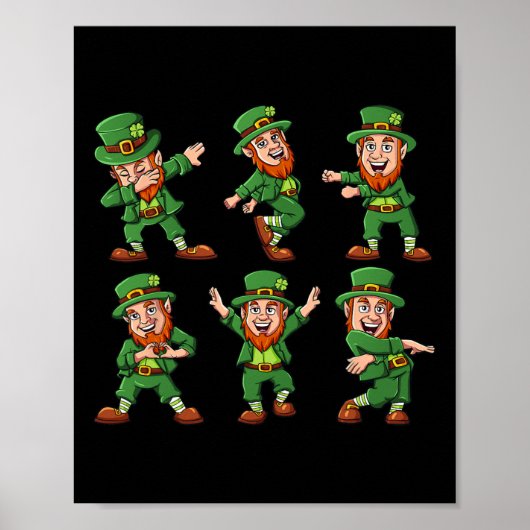 Dansen Leprechauns St Patrick's Day Fun Boys Meisj Poster (Voorkant)