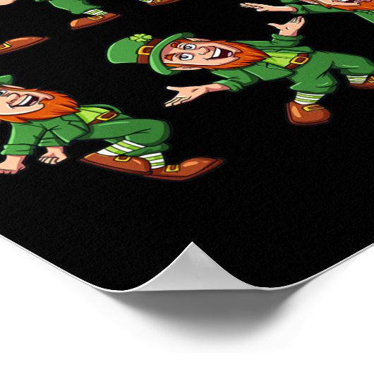 Dansen Leprechauns St Patrick's Day Fun Boys Meisj Poster (Hoek)