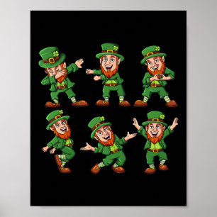 Dansen Leprechauns St Patrick's Day Fun Boys Meisj Poster