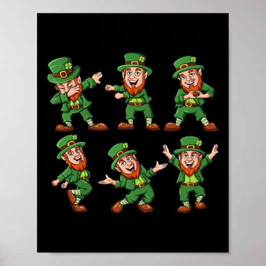 Dansen Leprechauns St Patrick's Day Fun Boys Meisj Poster (Voorkant)