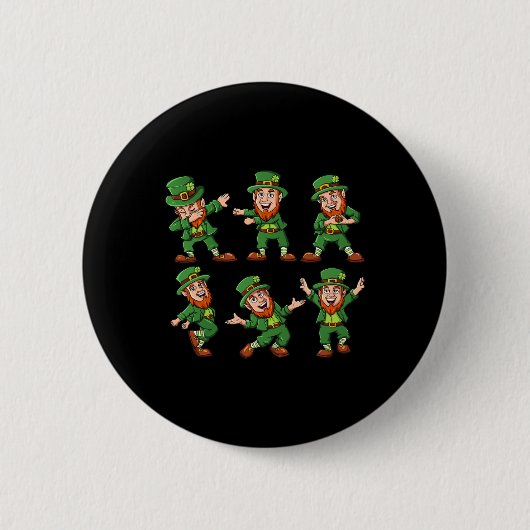 Dansen Leprechauns St Patrick's Day Fun Boys Meisj Ronde Button 5,7 Cm (Voorkant)
