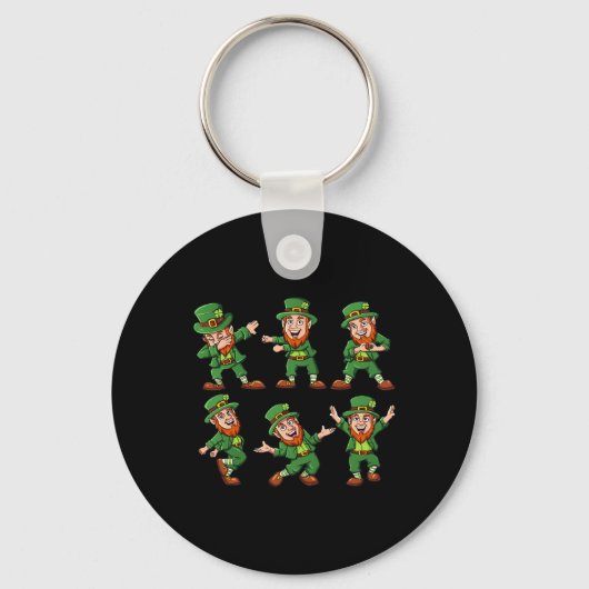 Dansen Leprechauns St Patrick's Day Fun Boys Meisj Sleutelhanger (Voorkant)