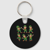 Dansen Leprechauns St Patrick's Day Fun Boys Meisj Sleutelhanger (Achterkant)