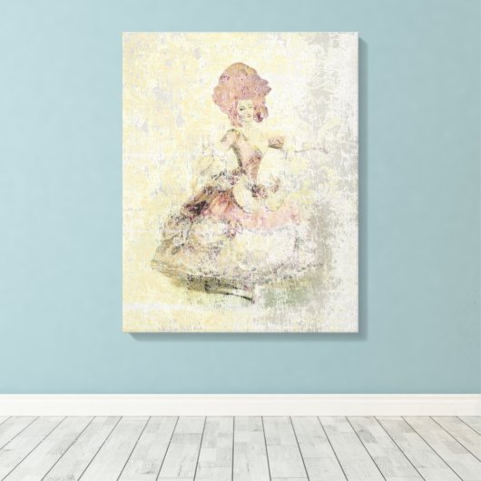 Dansen Marie Antoinette II ~ (grootte wijzigen) Canvas Afdruk (Insitu (Houten vloer))