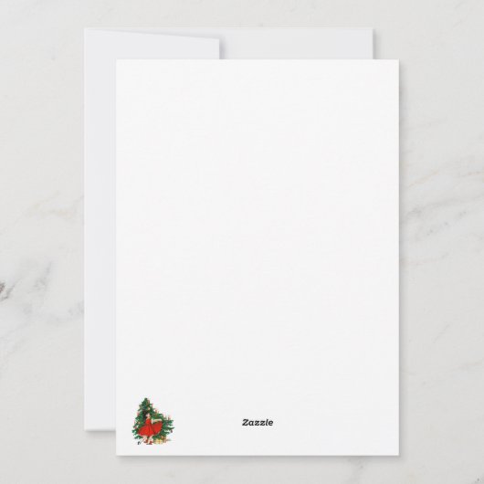 dansen meisje kerst Kaart (Achterkant)