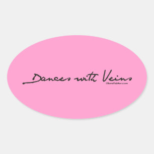 Dansen met aderen ovale sticker