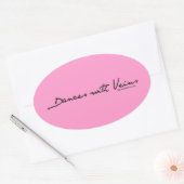 Dansen met aderen ovale sticker (Envelop)