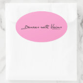 Dansen met aderen ovale sticker (Tas)