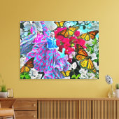 Dansen met bloemen & buistraten PV01 Art Canvas Afdruk (Insitu (Woonkamer))