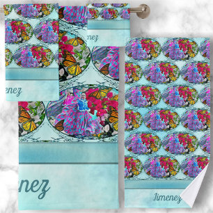 Dansen met bloemen & buistraten PV01 Bad Handdoek
