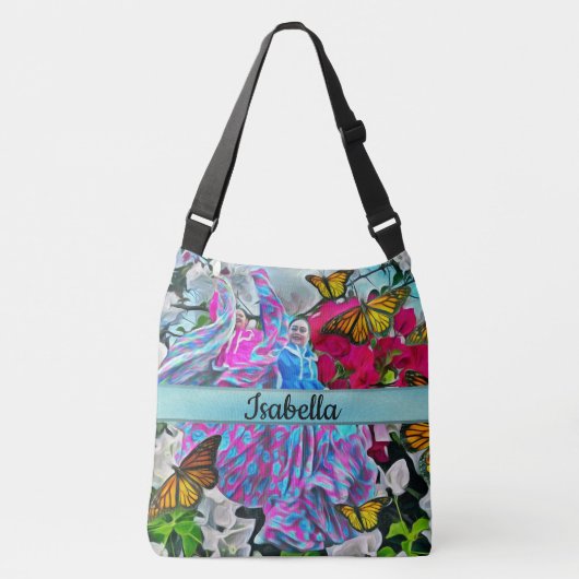 Dansen met bloemen & buistraten PV01 Crossbody Tas (Voorkant)