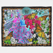 Dansen met bloemen & buistraten PV01 Fleece Deken (Voorkant (Horizontaal))