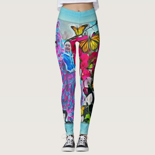 Dansen met bloemen & buistraten PV01 Leggings (Voorkant)