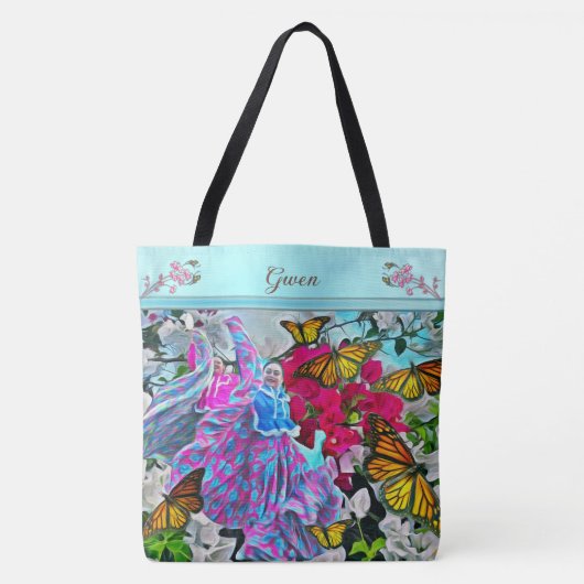 Dansen met bloemen & buistraten PV01 Tote Bag (Voorkant)