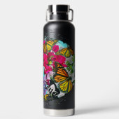 Dansen met bloemen & buistraten PV01 Waterfles (Achterkant)