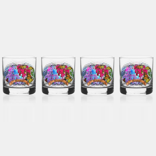Dansen met bloemen & buistraten PV01 Whisky Glas (Voorkant)