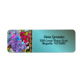 Dansen met Bloemen & Vlinders PV01 Adres Etiket (Voorkant)