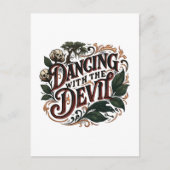 Dansen Met De Duivel Gotische Kunst Uitnodiging Briefkaart (Voorkant)