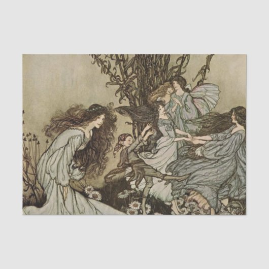 “Dansen met de feeën” door Arthur Rackham Tissuepapier (Voorkant)