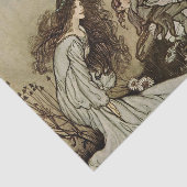 “Dansen met de feeën” door Arthur Rackham Tissuepapier (Detail)