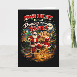 Dansen met de Kerstman Feestdagen Kaart